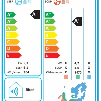 Stropní splitová klimatizace RVD 525 DC (5,3 kW)