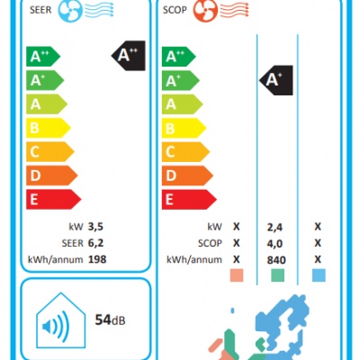 Nástěnná splitová klimatizace BL 354 DC (3,5 kW)