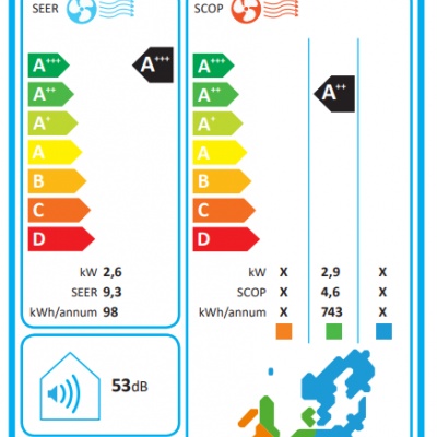 Nástěnná splitová klimatizace ML 265 DC (2,6 kW)
