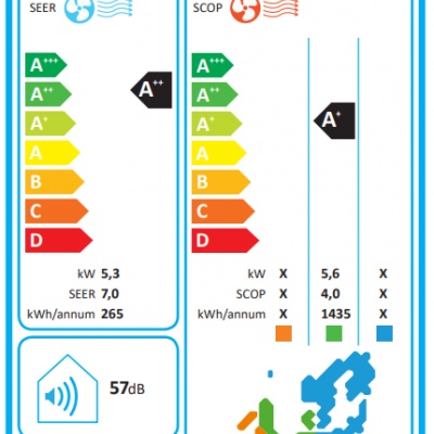 Nástěnná splitová klimatizace ML 525 DC (5,3 kW)
